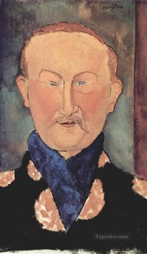  1917 Oil Painting - portrait of leon bakst 1917 Amedeo Modigliani